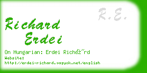 richard erdei business card